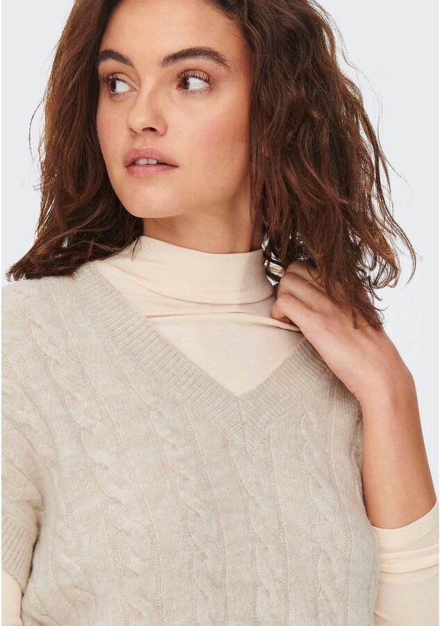 Only Gebreide pullover met kabelpatroon model 'MELODY' - Foto 3