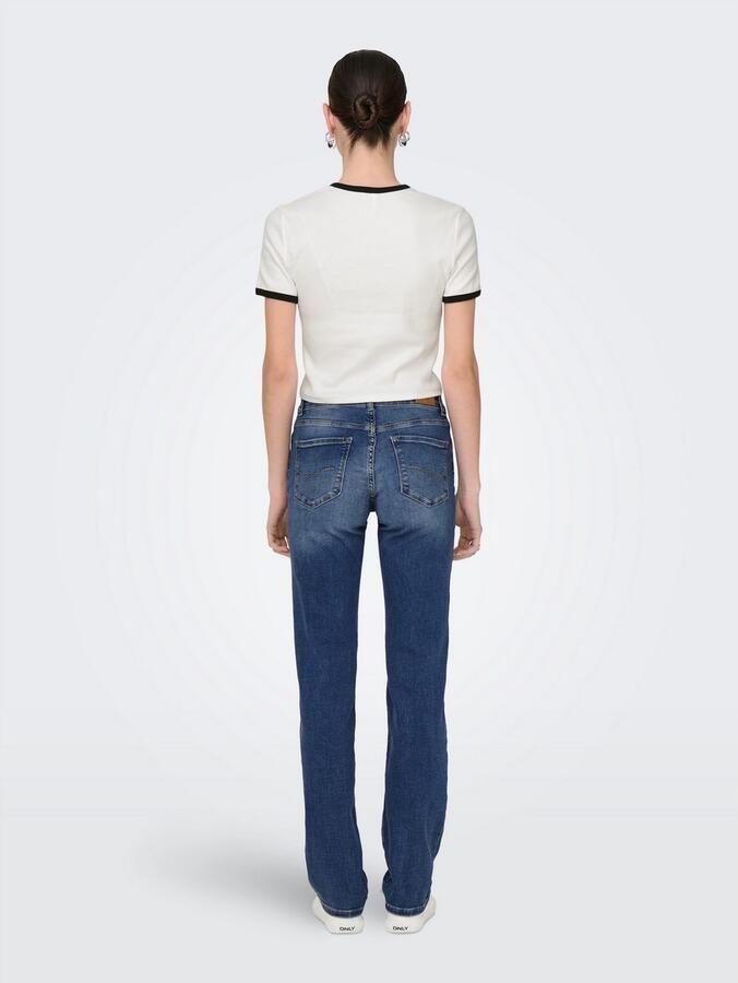 Only Flare Jeans Life REG Strt DNM DOT Blauw Blue Dames - Foto 4