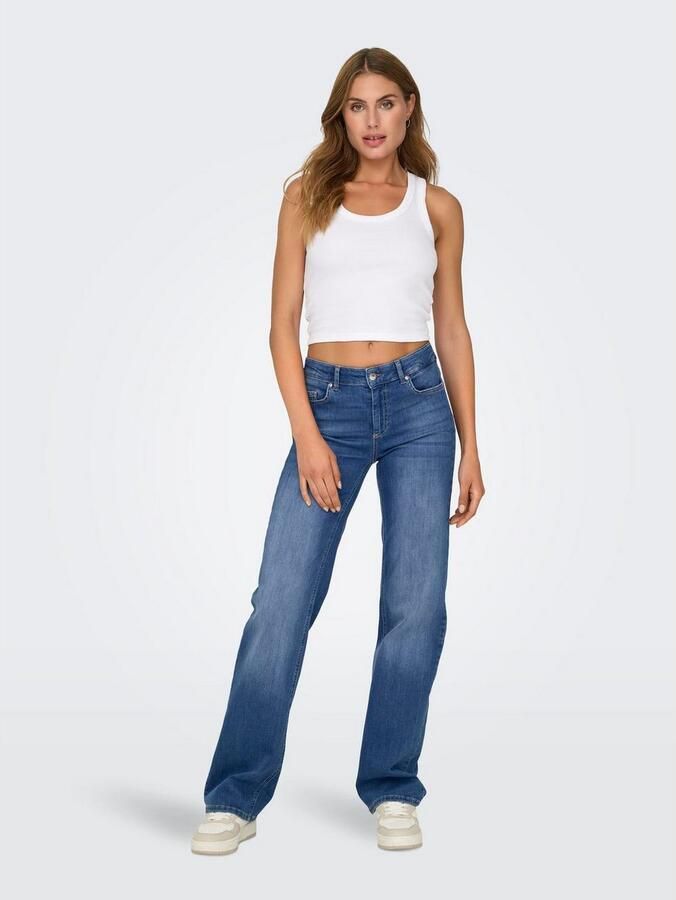 Only Straight jeans ONLBLUSH – Straight fit met klassiek 5-pocket-design straight fit denim jeans katoenmix coinpocket effen - Foto 3