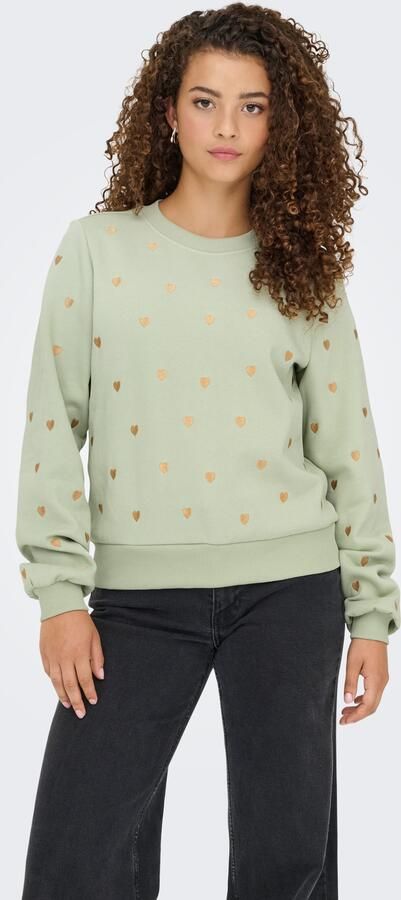 Only Sweatshirt ONLATIKA L S O-NECK GLITTER EMB. BOX SWT - Foto 6