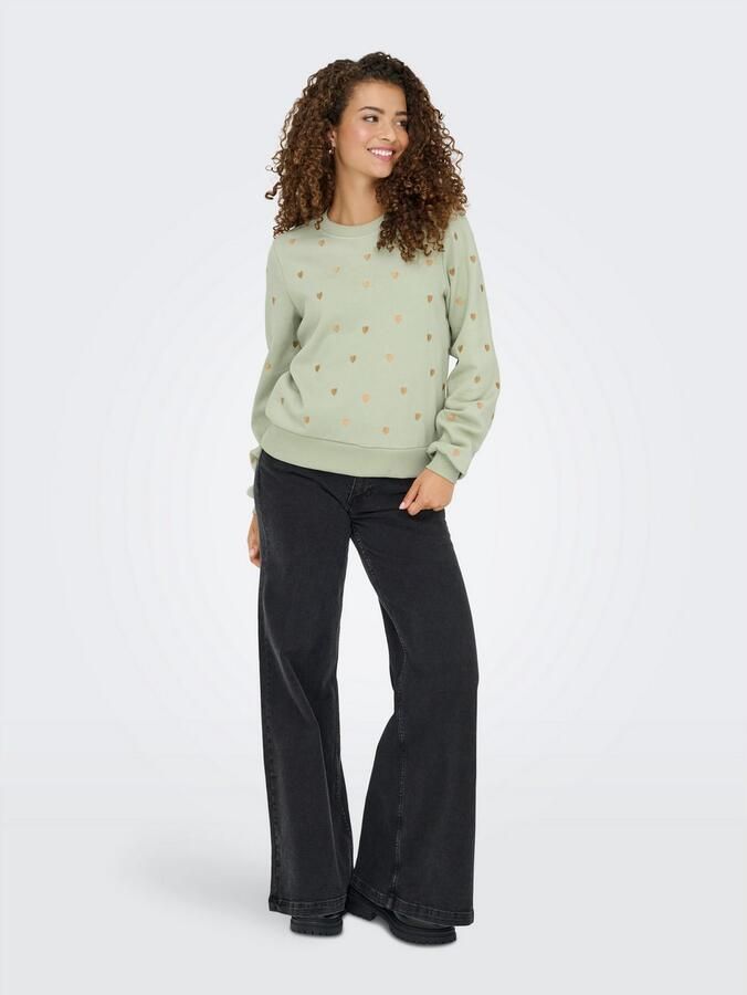 Only Sweatshirt ONLATIKA L S O-NECK GLITTER EMB. BOX SWT - Foto 3