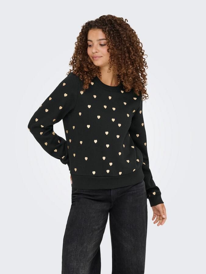Only Sweatshirt ONLATIKA L S O-NECK GLITTER EMB. BOX SWT - Foto 7