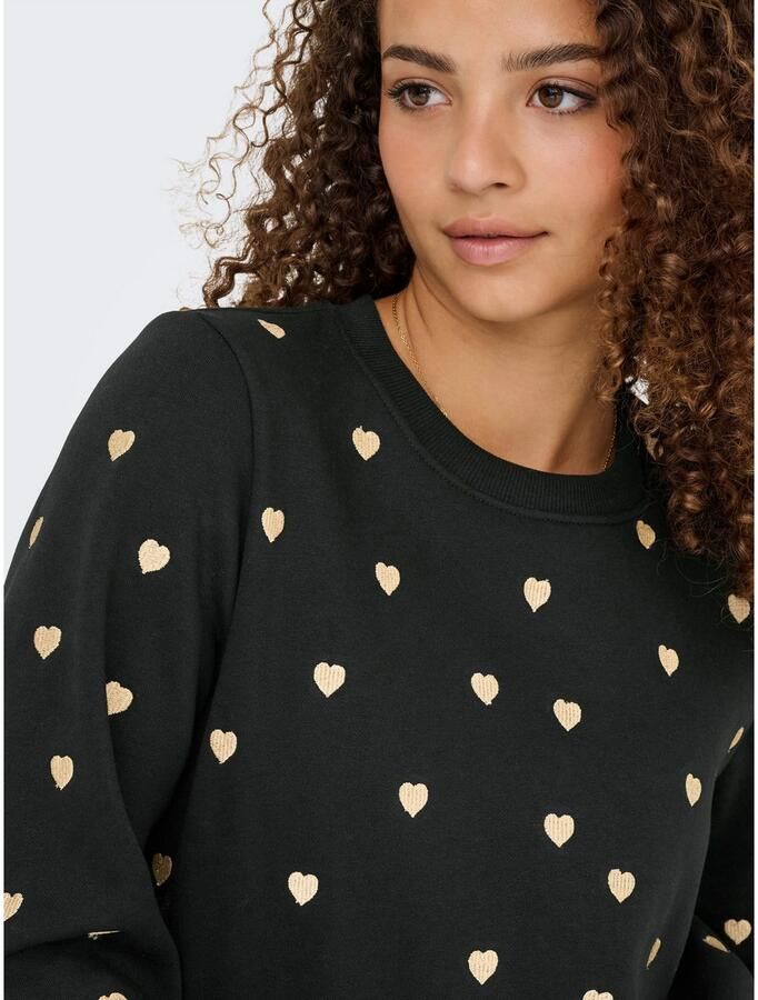 Only Sweatshirt ONLATIKA L S O-NECK GLITTER EMB. BOX SWT - Foto 2