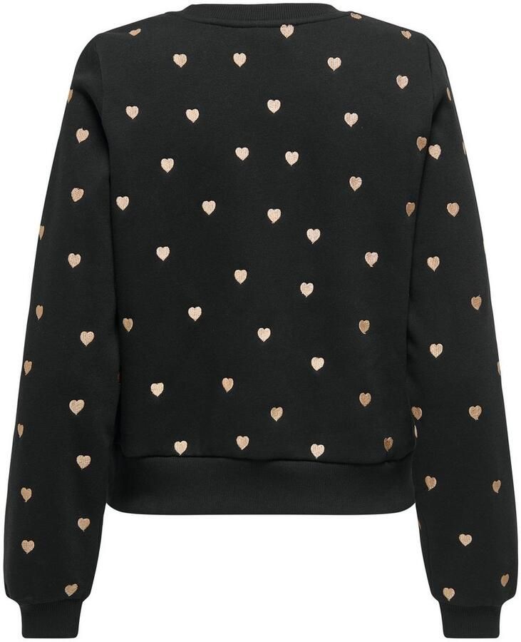 Only Sweatshirt ONLATIKA L S O-NECK GLITTER EMB. BOX SWT