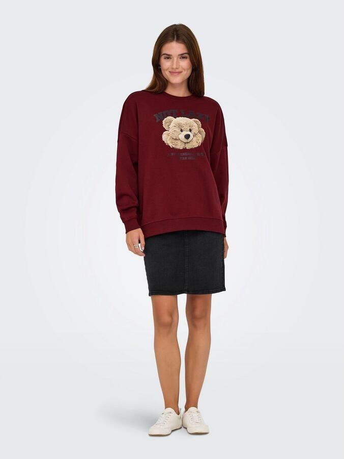 Only Sweatshirt ONLBILA L S BEAR O-NECK SWT - Foto 4