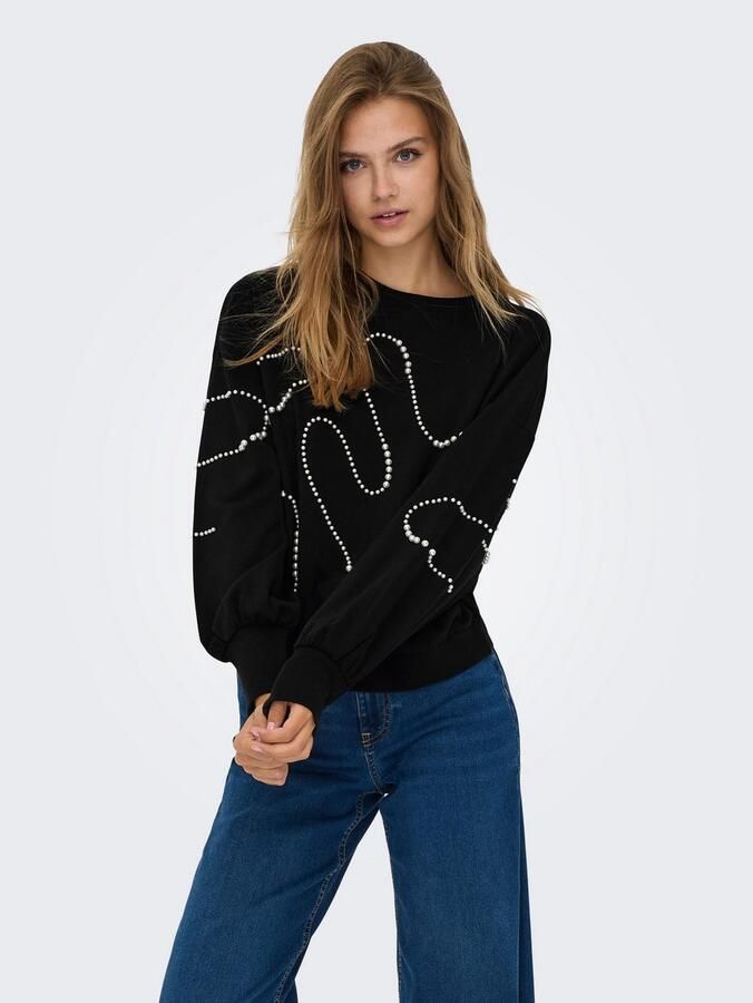 Only Sweatshirt ONLBROOK L S PEARL DETAIL CS SWT - Foto 4