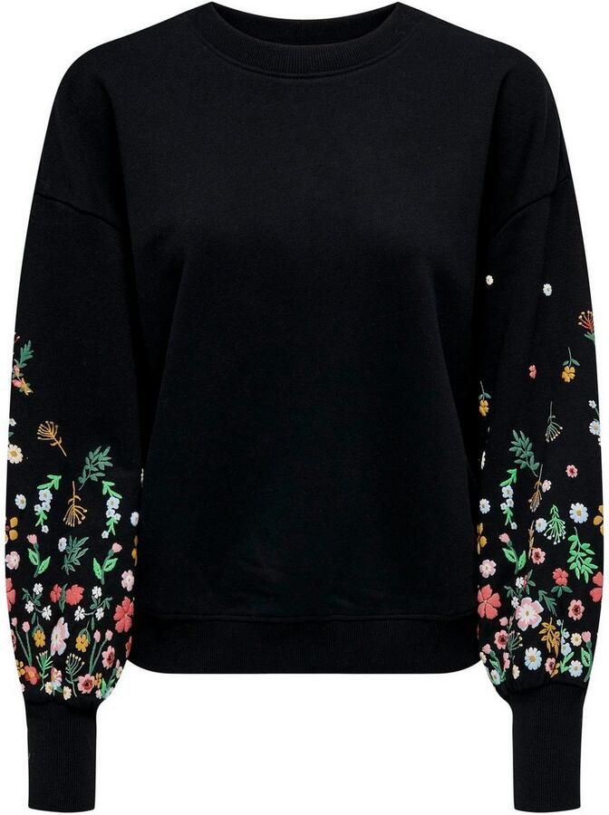 Only Regular fit sweatshirt van katoenmix model 'BROOKE' - Foto 4