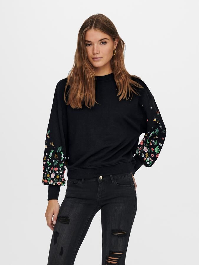 Only Regular fit sweatshirt van katoenmix model 'BROOKE' - Foto 3