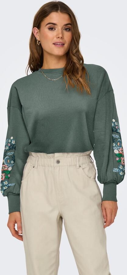 Only Regular fit sweatshirt van katoenmix model 'BROOKE' - Foto 10