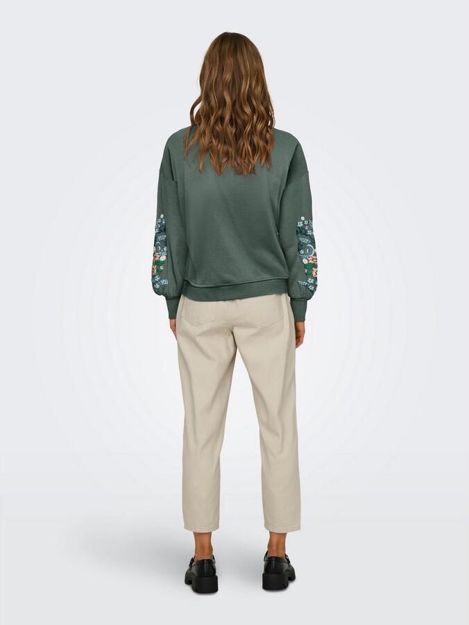 Only Regular fit sweatshirt van katoenmix model 'BROOKE' - Foto 4