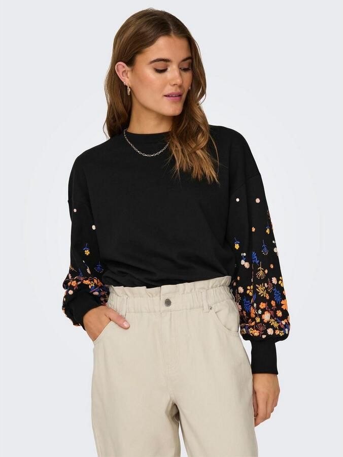 Only Sweatshirt ONLBROOKE L S O-NECK FLOWER SWT - Foto 4