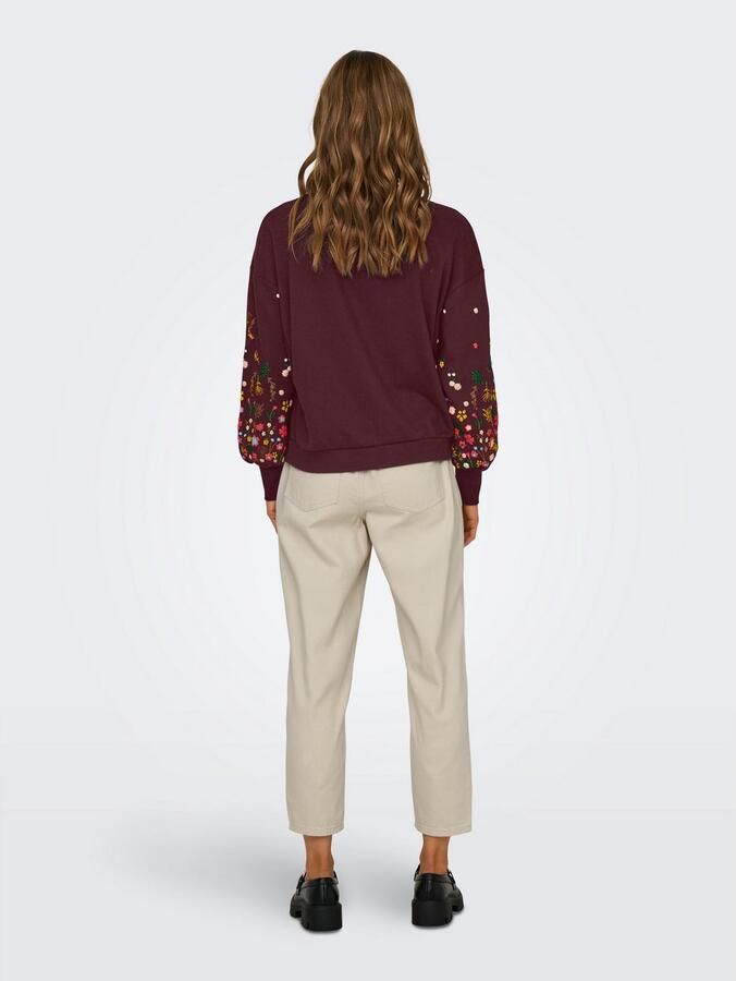 Only Sweatshirt ONLBROOKE L S O-NECK FLOWER SWT - Foto 3