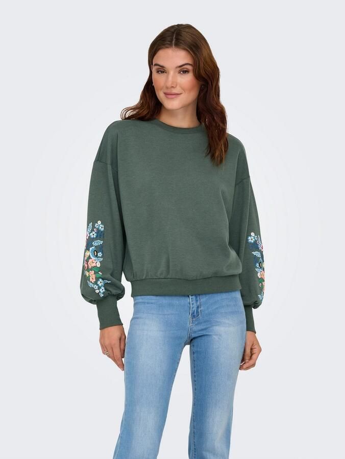 Only Regular fit sweatshirt van katoenmix model 'BROOKE' - Foto 6
