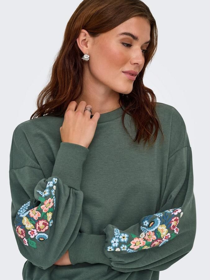 Only Regular fit sweatshirt van katoenmix model 'BROOKE' - Foto 7