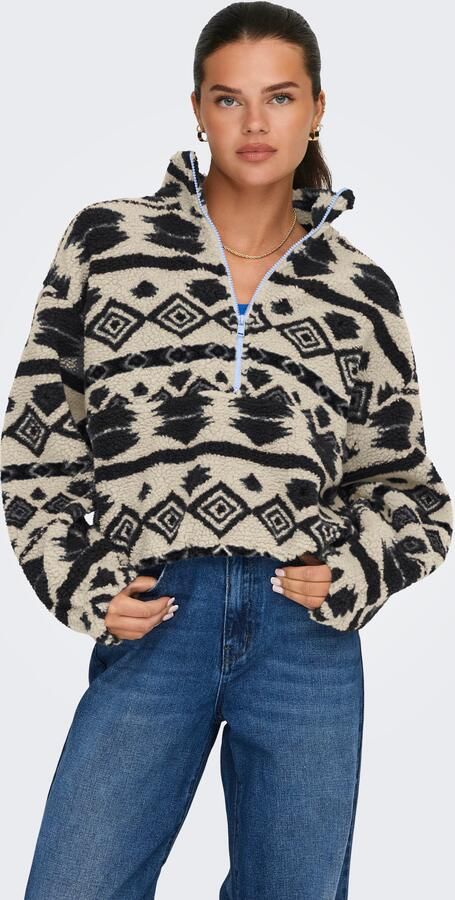 Only Regular fit schipperstrui in teddybontlook model 'JANNE' - Foto 5