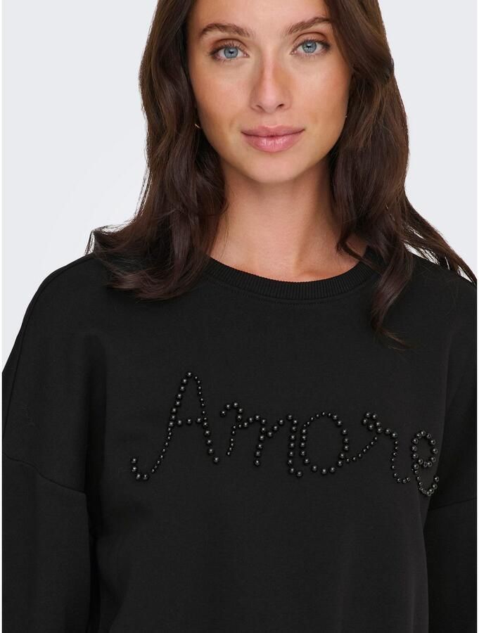 Only Sweatshirt ONLJENNA L S O-NECK EMB. BOX SWT