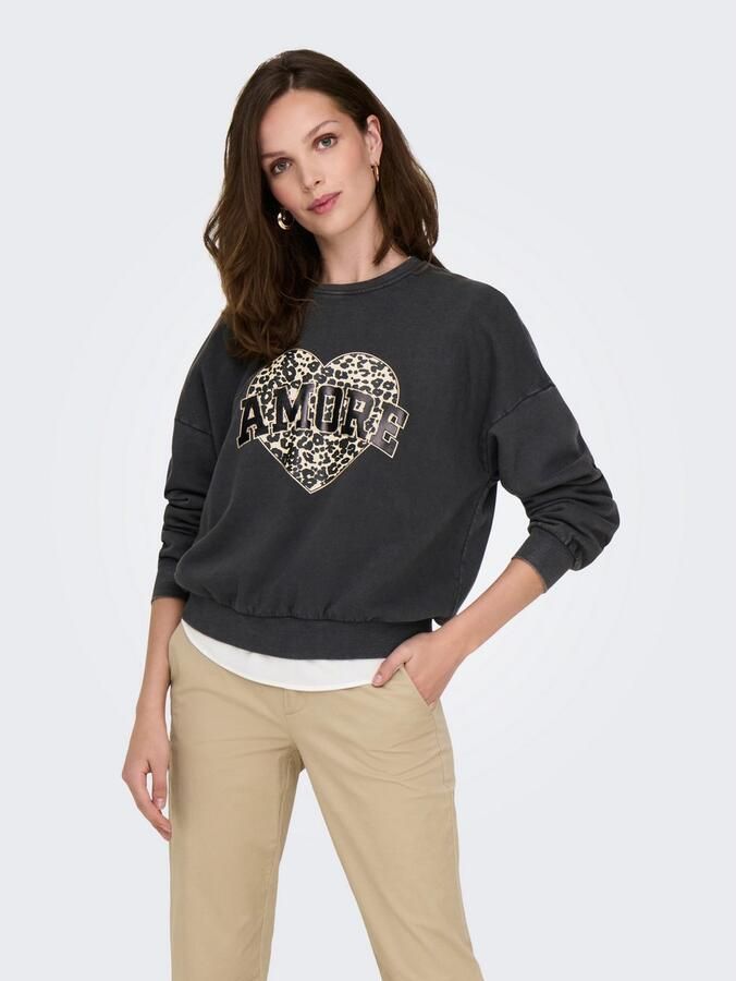 Only Sweatshirt ONLLAUREN L S LEO O-NECK CC SWT - Foto 4