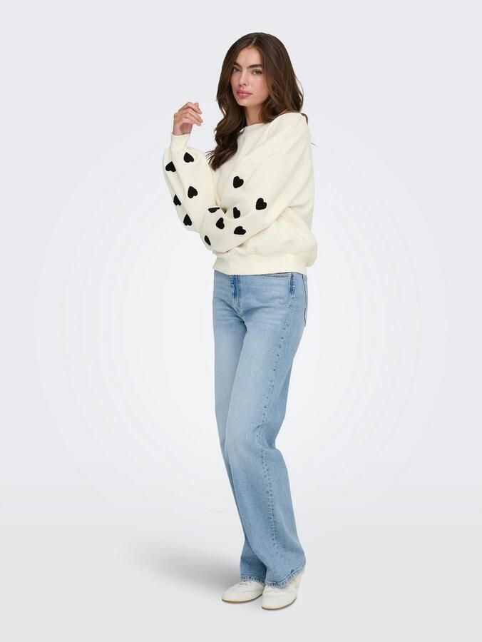 Only Regular fit sweatshirt van katoenmix model 'MACY' - Foto 4