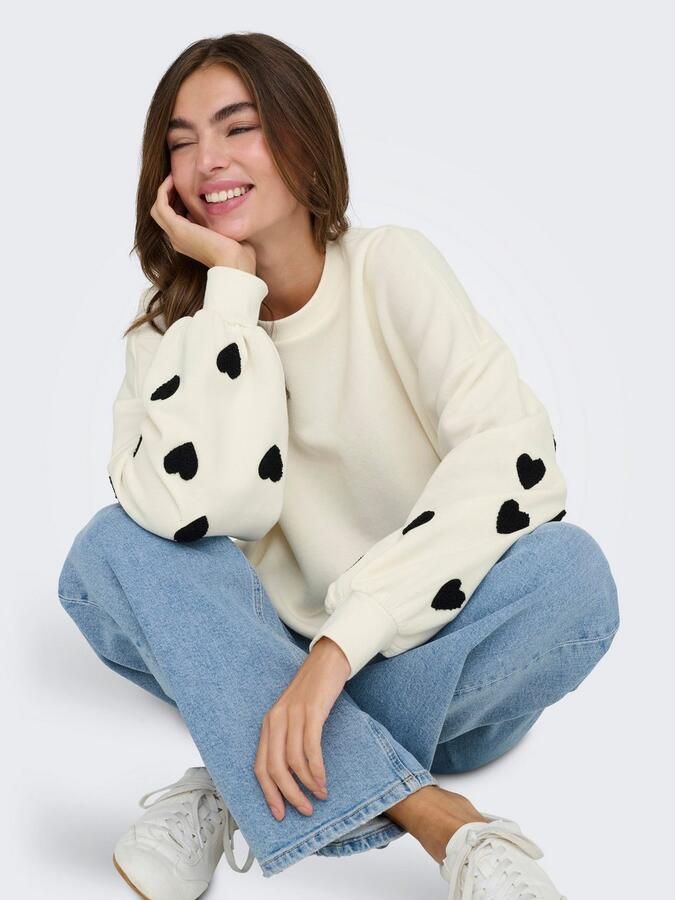 Only Regular fit sweatshirt van katoenmix model 'MACY' - Foto 6