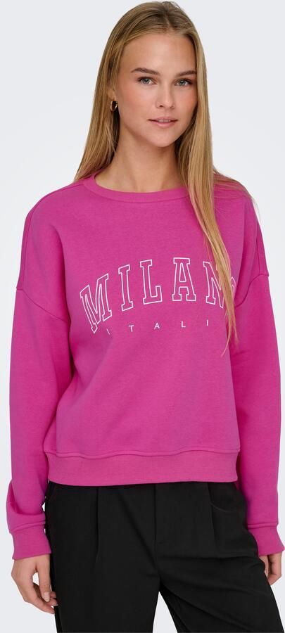 Only Life Crew Sweatshirt met Lange Mouwen Purple Dames - Foto 6