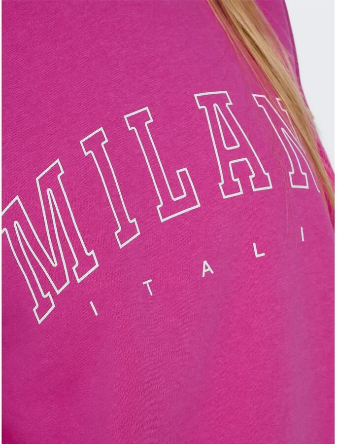 Only Life Crew Sweatshirt met Lange Mouwen Purple Dames