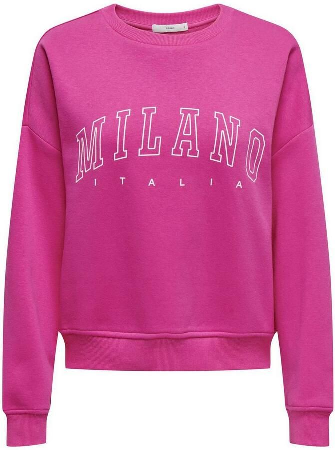 Only Life Crew Sweatshirt met Lange Mouwen Purple Dames - Foto 5