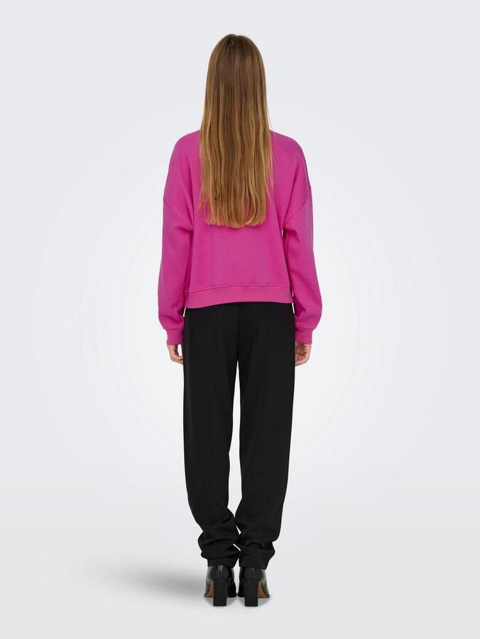 Only Life Crew Sweatshirt met Lange Mouwen Purple Dames - Foto 3