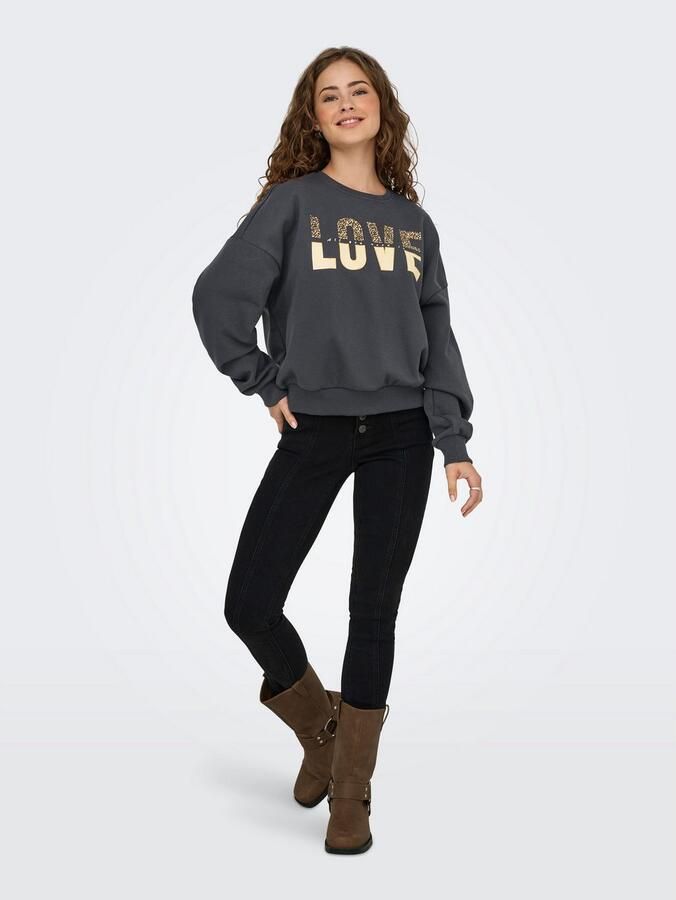 Only Sweatshirt ONLTAMMIE L S LEO PRINT O-NECK SWT - Foto 3