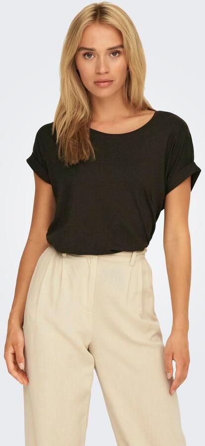 Only T-shirt ONLMOSTER – Shirt met korte mouwen en omslag en klassieke look