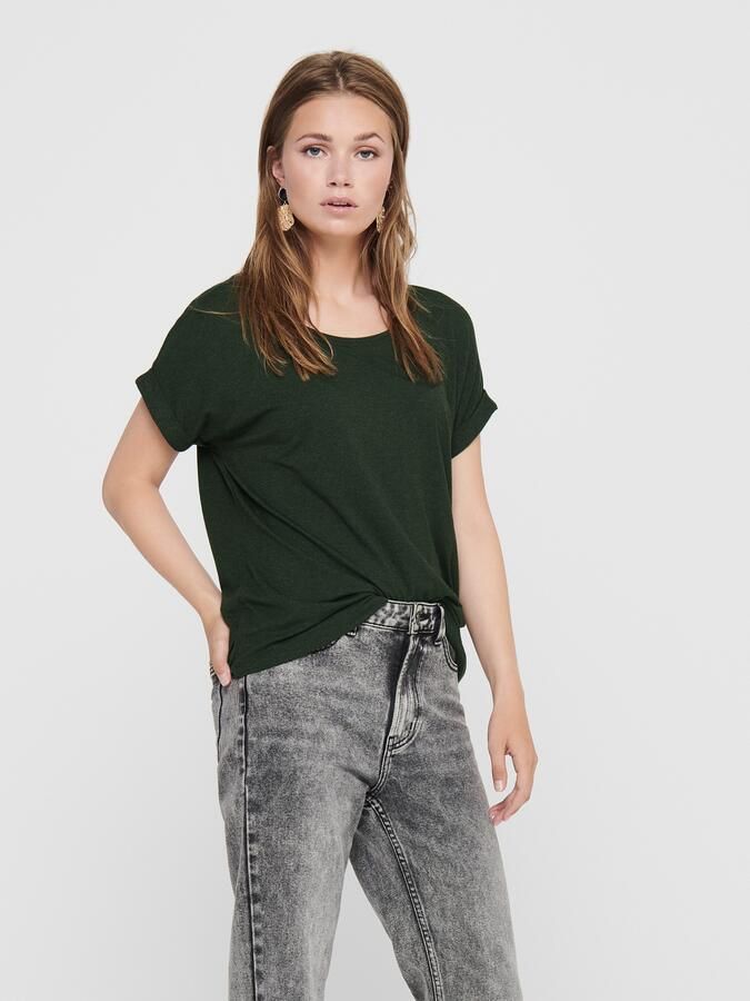 Only T-shirt ONLMOSTER – T-shirt met gemêleerde look en elastisch materiaal - Foto 6