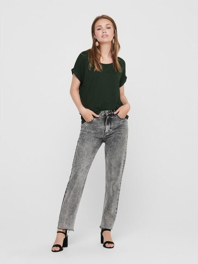 Only T-shirt ONLMOSTER – T-shirt met gemêleerde look en elastisch materiaal - Foto 5