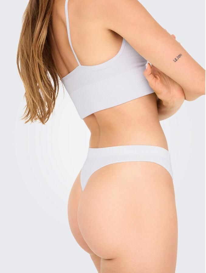 Only T-string ONLVICKY RIB S-LESS THONG 3-PK NOOS (set 3 stuks) - Foto 2