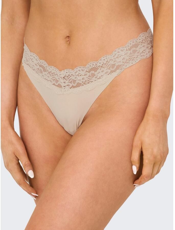 Only Tanga ONLCHLOE LACE S.S THONG 3-PACK ACC (set 3 stuks) - Foto 3