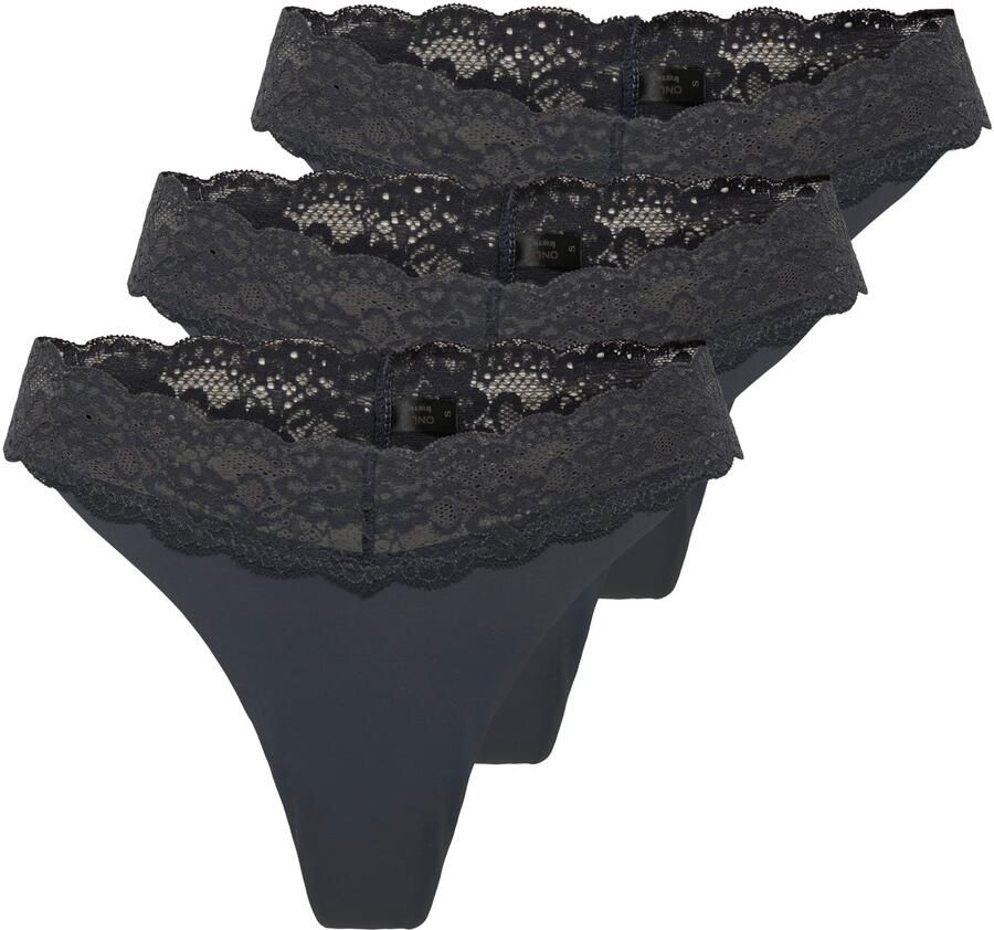 Only Tanga ONLCHLOE LACE S.S THONG 3-PACK ACC (set 3 stuks) - Foto 7