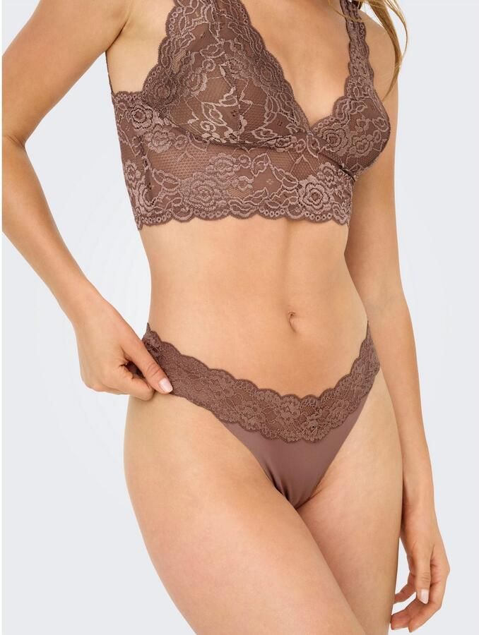 Only Tanga ONLCHLOE LACE S.S THONG 3-PACK ACC (set 3 stuks)