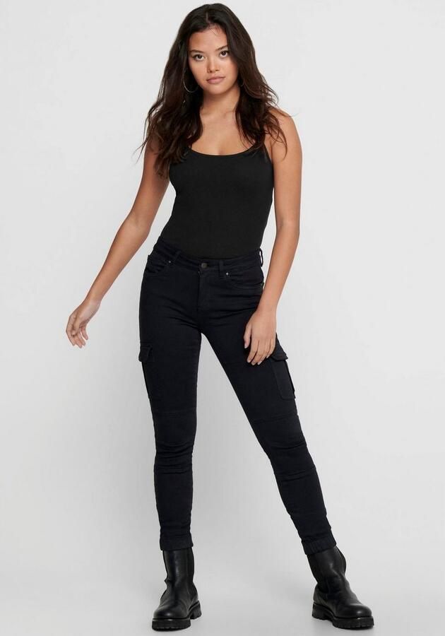 Only Top met spaghettibandjes Figuuraccentuerende Spaghettitop in duopack om onder te dragen diepe ronde hals zeer figuur accentuerend modieus effen stretch (Set van 2) - Foto 5