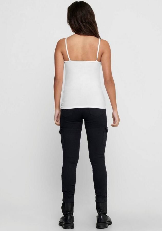 Only Top met spaghettibandjes Figuuraccentuerende Spaghettitop in duopack om onder te dragen diepe ronde hals zeer figuur accentuerend modieus effen stretch (Set van 2) - Foto 3