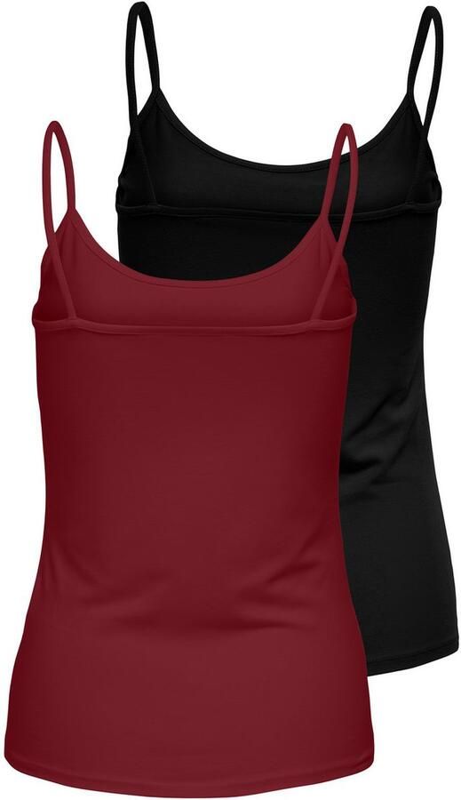 Only Top met spaghettibandjes ONLLOVE – Spaghettitops in duopack met elastisch draagcomfort (set 2-delig)