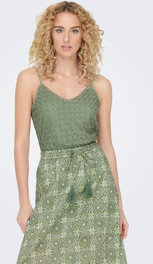 Only Top met spaghettibandjes ONLPATRICIA SINGLET JRS - Foto 6