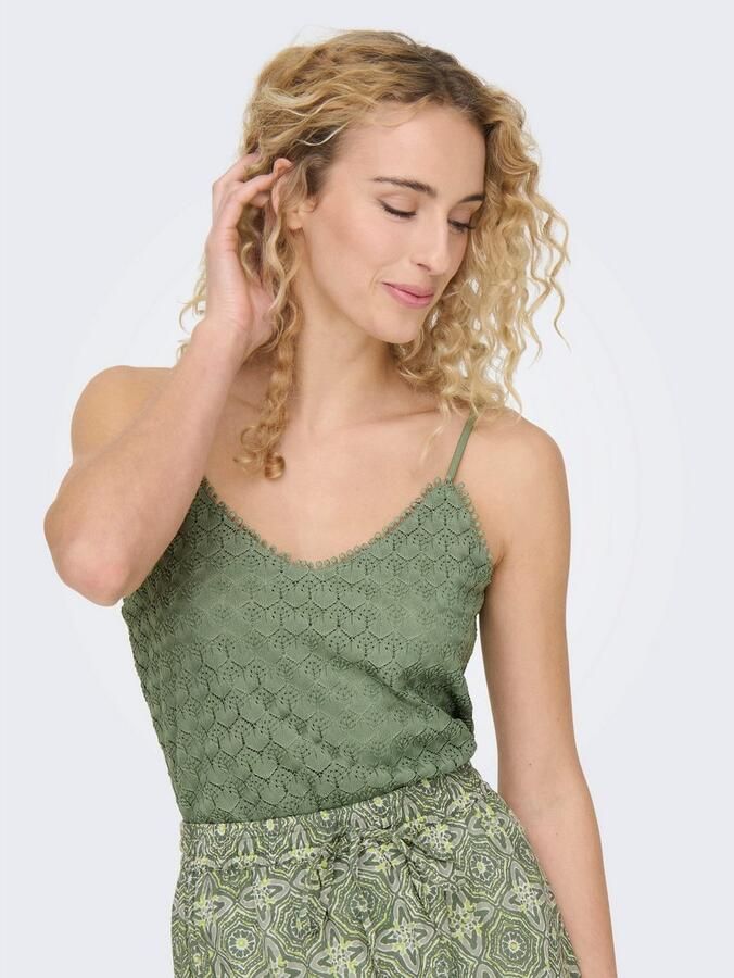 Only Top met spaghettibandjes ONLPATRICIA SINGLET JRS - Foto 2