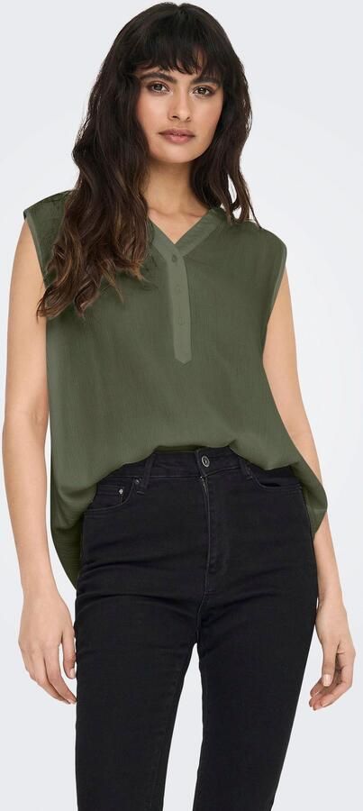 Only Top ONLJETTE – Blousetop met V-hals en knoopsluiting - Foto 3