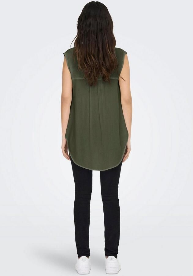 Only Top ONLJETTE – Blousetop met V-hals en knoopsluiting