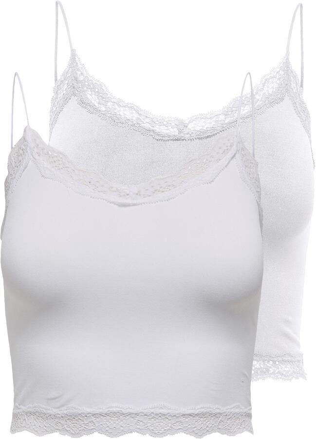Only Top ONLVICKY LACE SEAML 2-PACK CROPPED TOP (set 2-delig) - Foto 4