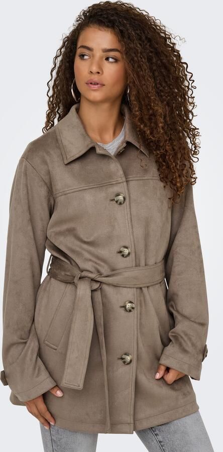 Only Regular fit lange jas in wildleerlook model 'DIANE' - Foto 5