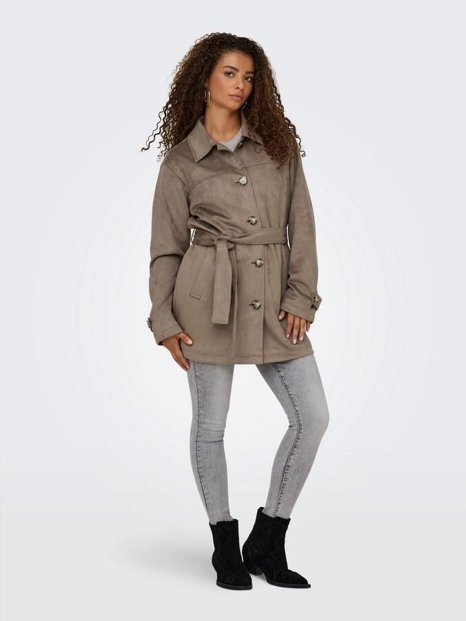 Only Regular fit lange jas in wildleerlook model 'DIANE' - Foto 2