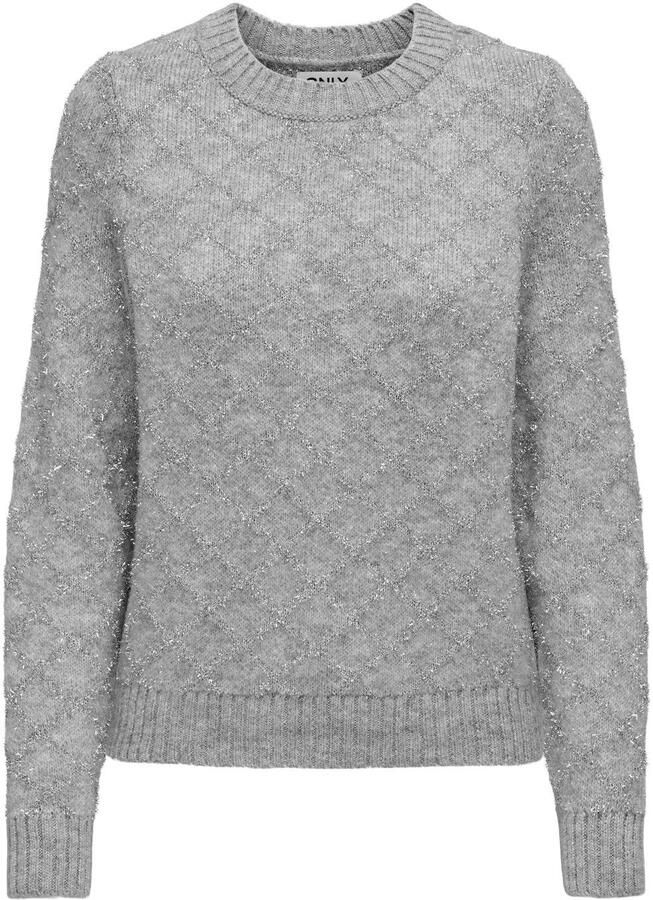 Only Trui met ronde hals ONLALBA L S GLITTER O-NECK CC KNT