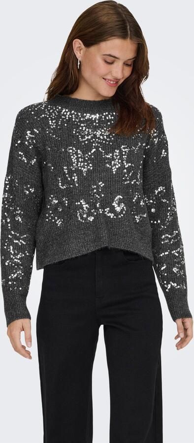 Only Relaxed fit gebreide pullover met pailletten model 'LALTA' - Foto 6
