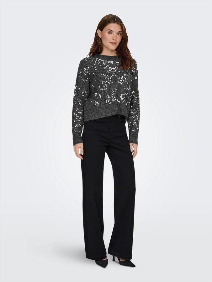 Only Relaxed fit gebreide pullover met pailletten model 'LALTA' - Foto 4
