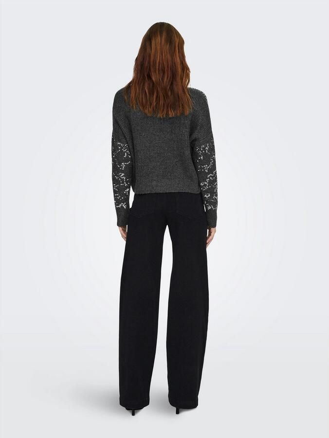 Only Relaxed fit gebreide pullover met pailletten model 'LALTA' - Foto 5
