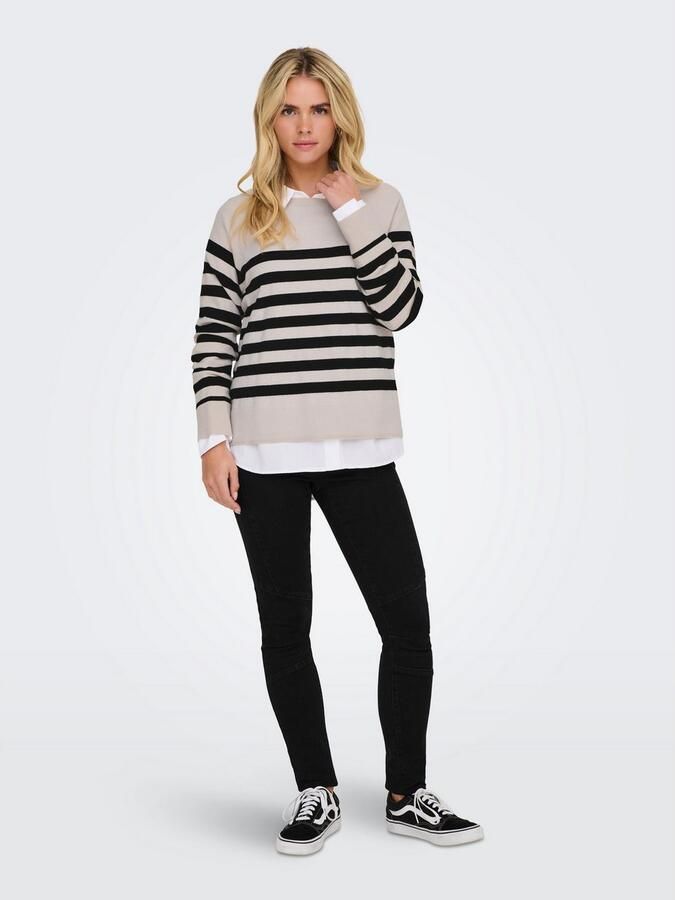 Only Trui met ronde hals ONLAMA LIFE LS RAGLAN O-NECK CC KNT - Foto 5